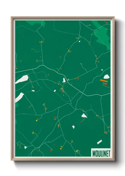 Une affiche de carte sur Moulinet