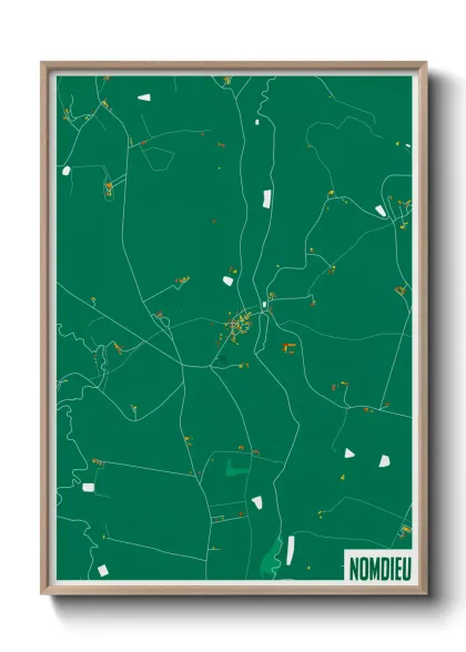 Une affiche de carte sur Nomdieu