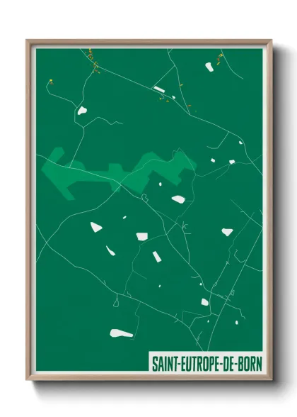 Une affiche de carte sur Saint-Eutrope-de-Born