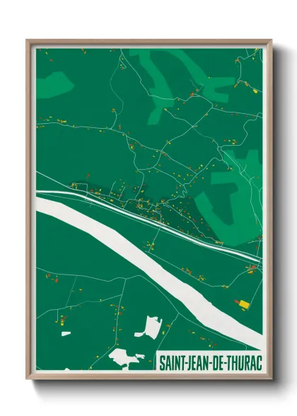 Une affiche de carte sur Saint-Jean-de-Thurac