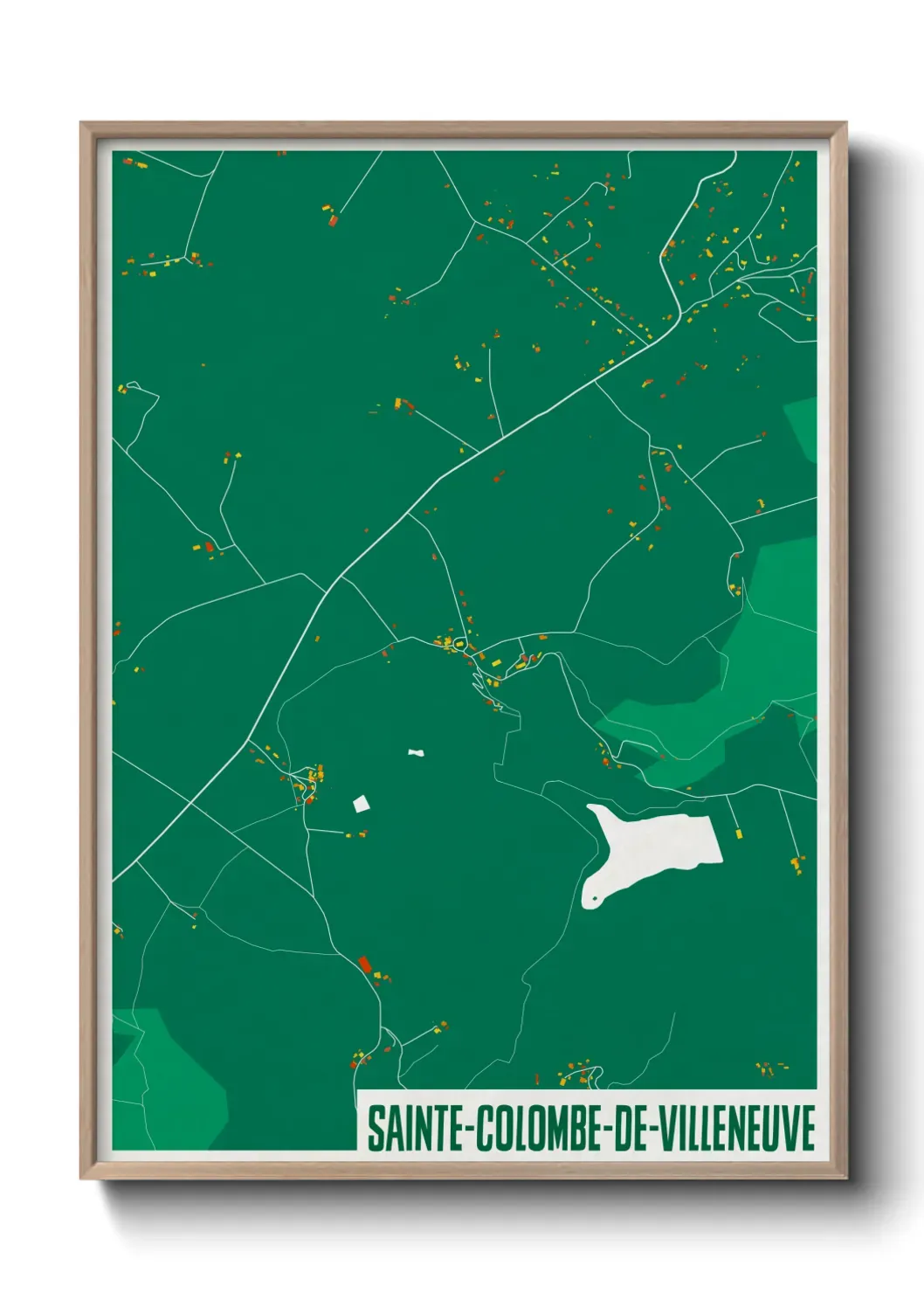 Un poster carteSainte-Colombe-de-Villeneuve