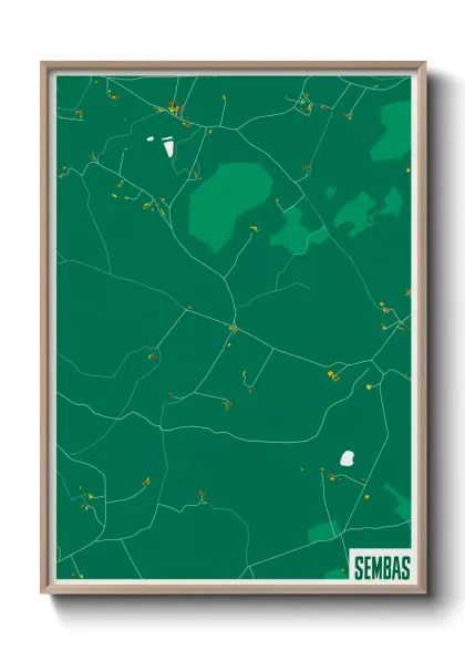 Une affiche de carte sur Sembas