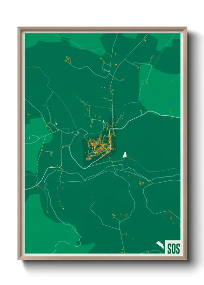 Une affiche de carte sur Sos