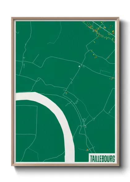 Une affiche de carte sur Taillebourg