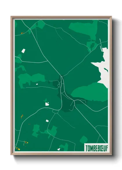 Une affiche de carte sur Tombebœuf