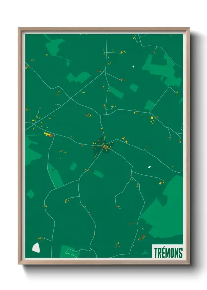 Une affiche de carte sur Trémons