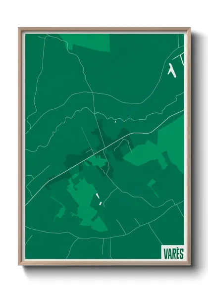 Une affiche de carte sur Varès