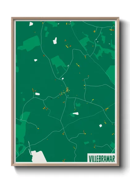 Une affiche de carte sur Villebramar