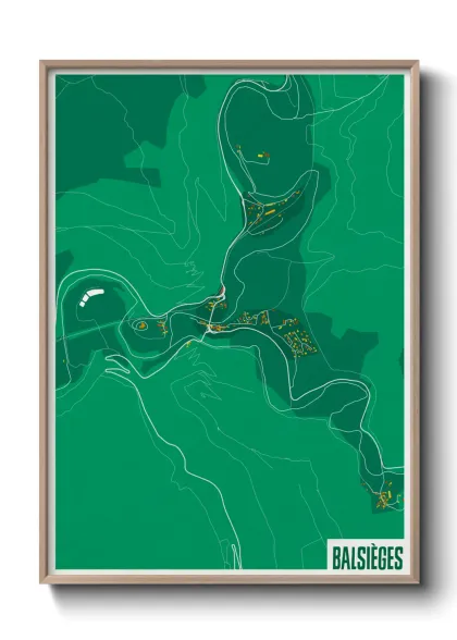 Une affiche de carte sur Balsièges
