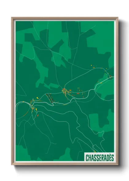 Une affiche de carte sur Chasseradès