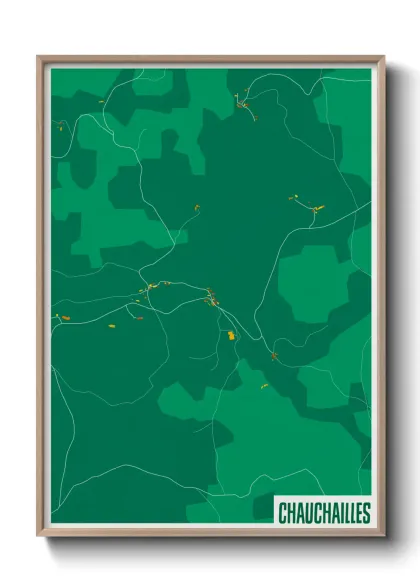 Une affiche de carte sur Chauchailles
