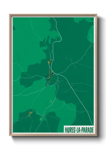 Une affiche de carte sur Hures-la-Parade