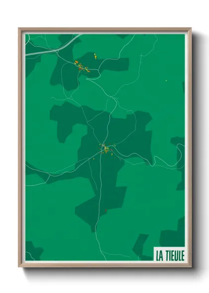 Une affiche de carte sur La Tieule