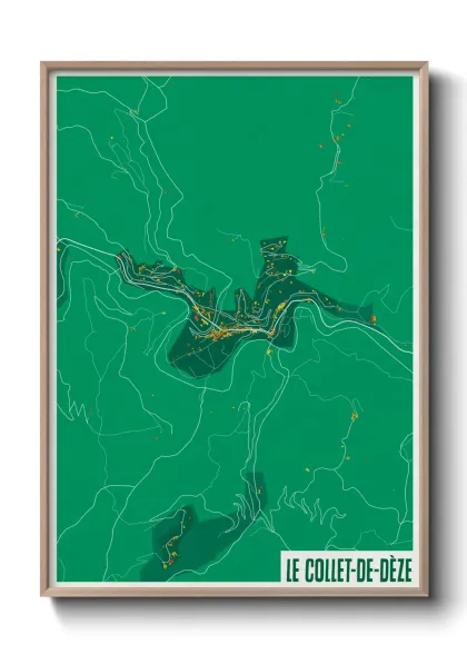Une affiche de carte sur Le Collet-de-Dèze
