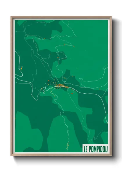 Une affiche de carte sur Le Pompidou