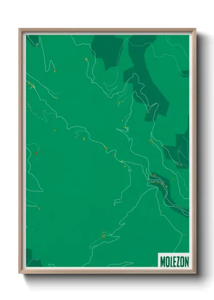 Une affiche de carte sur Molezon