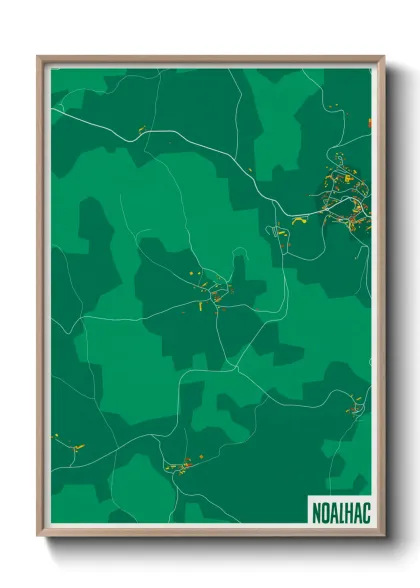 Une affiche de carte sur Noalhac