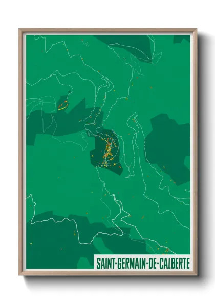 Une affiche de carte sur Saint-Germain-de-Calberte