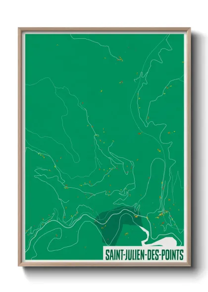 Une affiche de carte sur Saint-Julien-des-Points