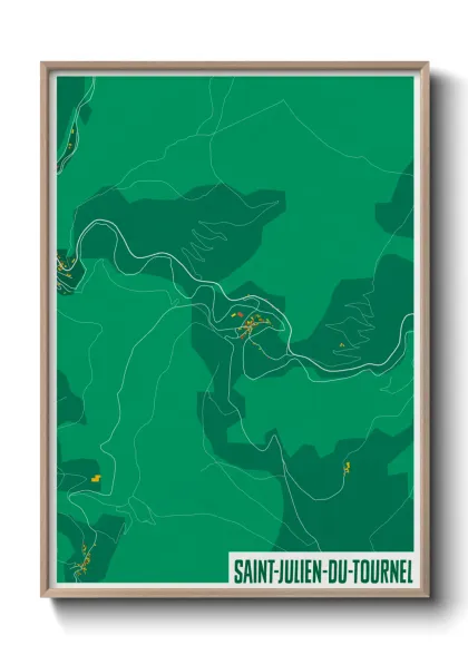 Une affiche de carte sur Saint-Julien-du-Tournel