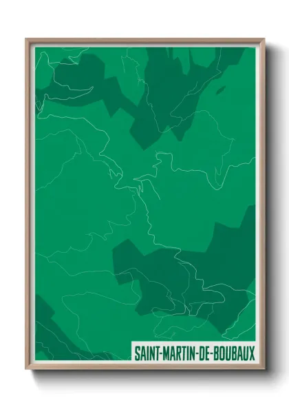 Une affiche de carte sur Saint-Martin-de-Boubaux