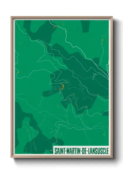 Une affiche de carte sur Saint-Martin-de-Lansuscle