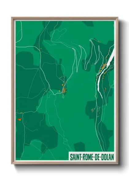 Une affiche de carte sur Saint-Rome-de-Dolan