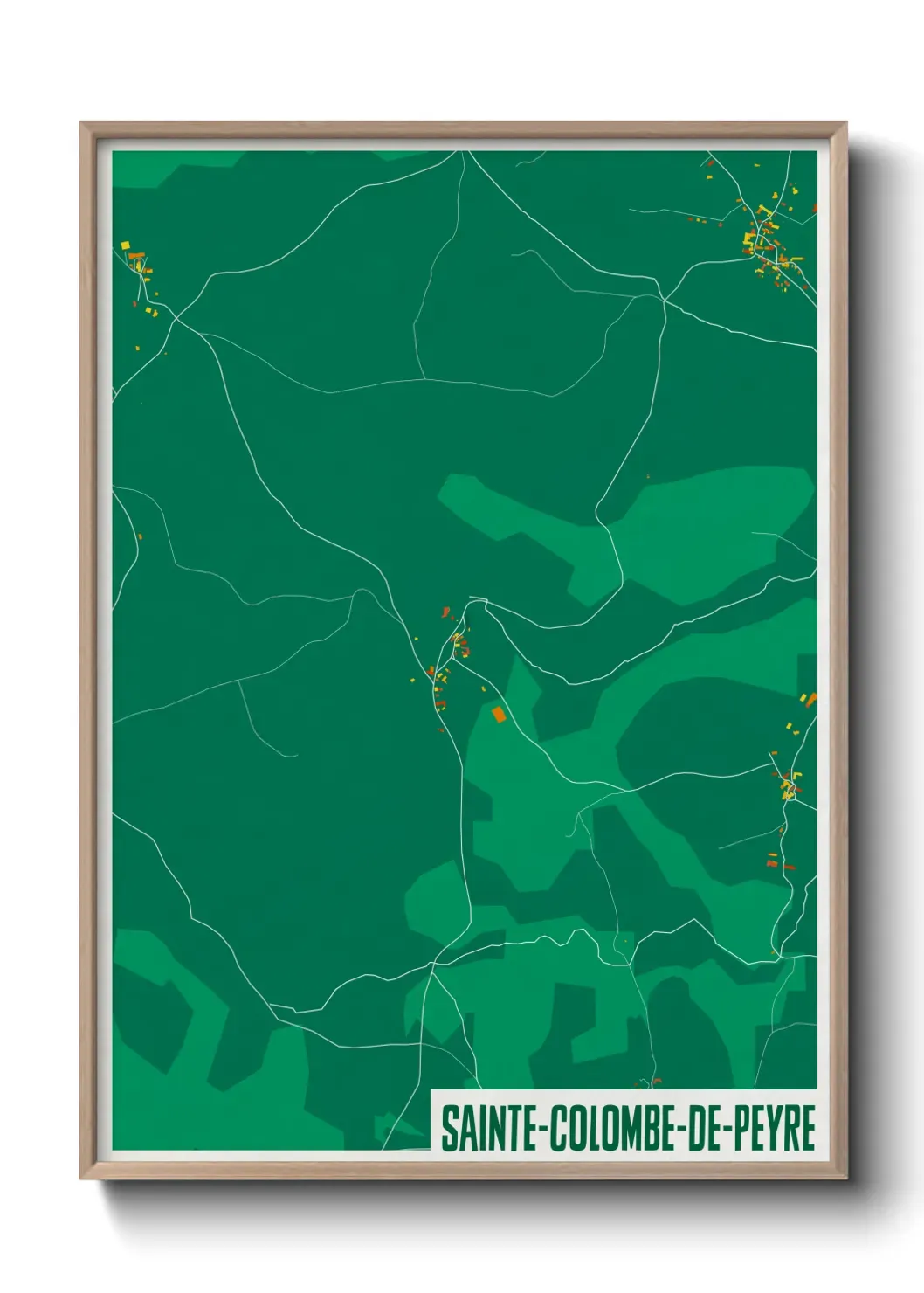 Un poster carteSainte-Colombe-de-Peyre