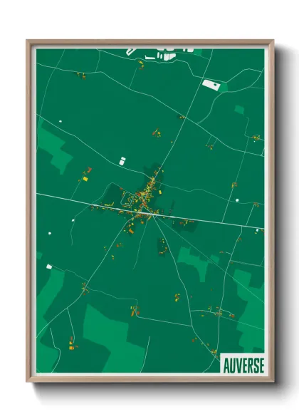 Une affiche de carte sur Auverse