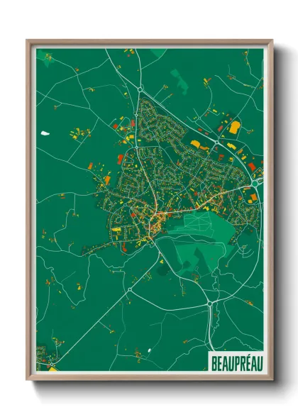 Une affiche de carte sur Beaupréau
