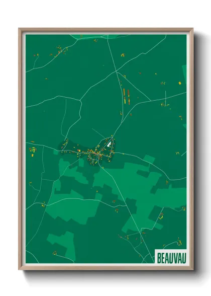 Une affiche de carte sur Beauvau