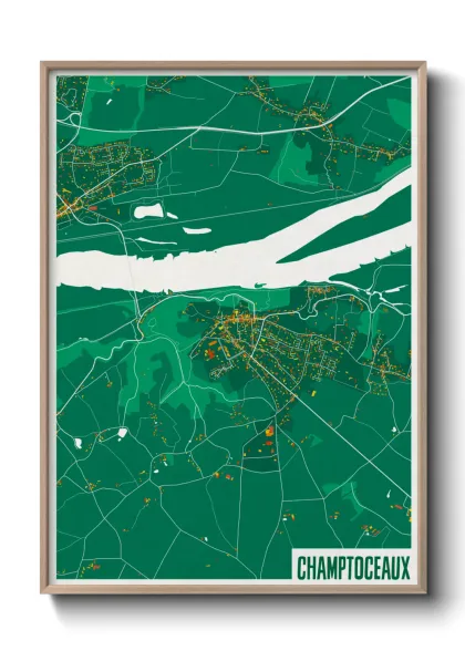 Une affiche de carte sur Champtoceaux