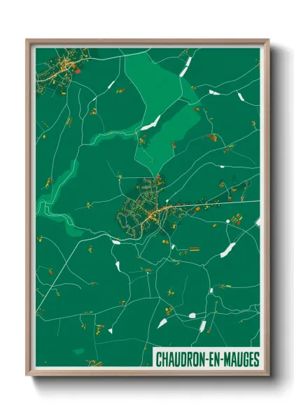 Une affiche de carte sur Chaudron-en-Mauges