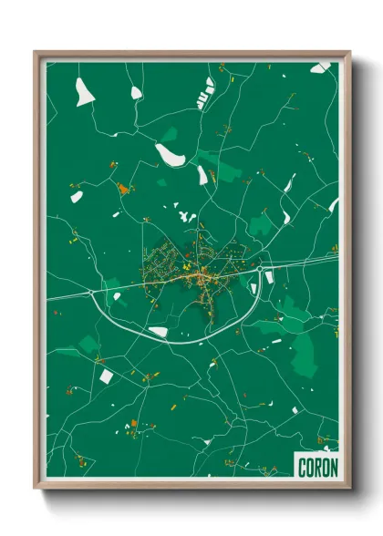 Une affiche de carte sur Coron