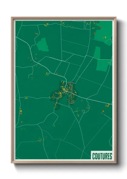 Une affiche de carte sur Coutures