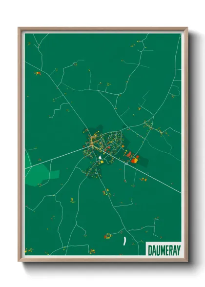Une affiche de carte sur Daumeray