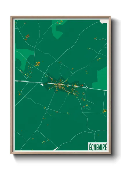 Une affiche de carte sur Échemiré