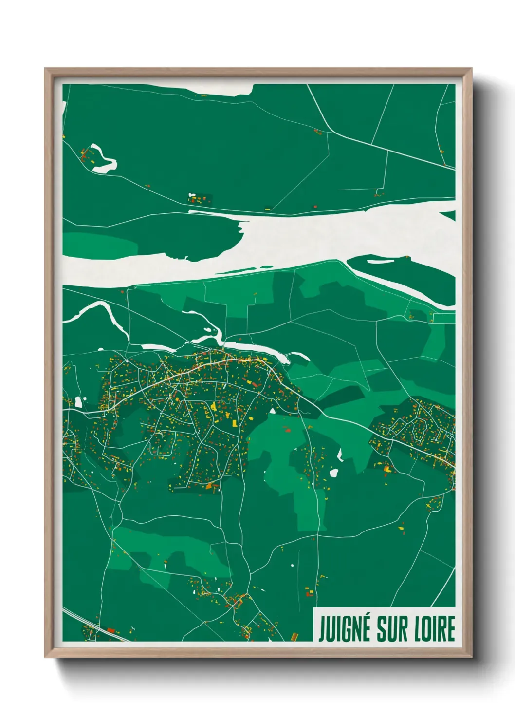 Un poster carteJuigné sur Loire