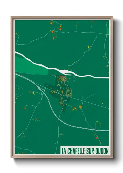 Une affiche de carte sur La Chapelle-sur-Oudon