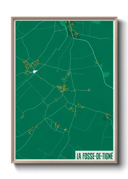 Une affiche de carte sur La Fosse-de-Tigné