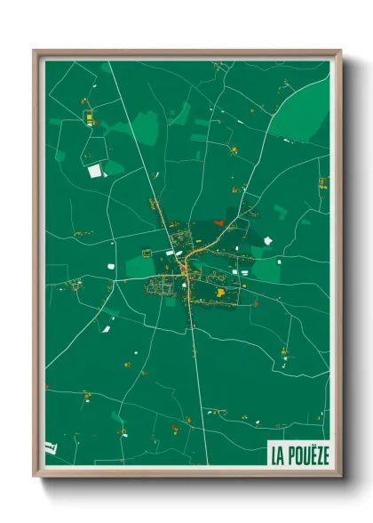 Une affiche de carte sur La Pouëze