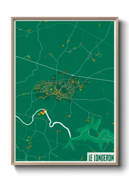 Une affiche de carte sur Le Longeron