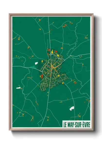Une affiche de carte sur Le May-sur-Èvre