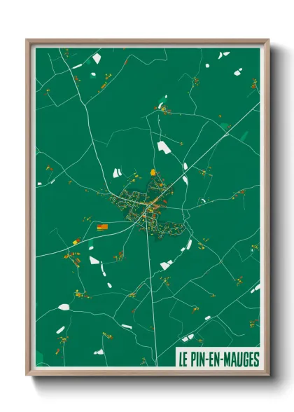 Une affiche de carte sur Le Pin-en-Mauges