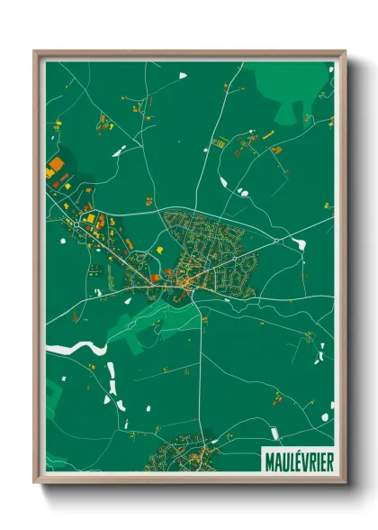 Une affiche de carte sur Maulévrier