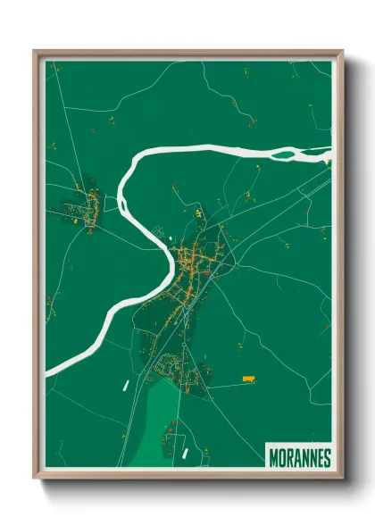 Une affiche de carte sur Morannes