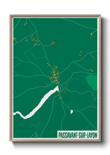 Une affiche de carte sur Passavant-sur-Layon