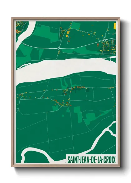 Une affiche de carte sur Saint-Jean-de-la-Croix