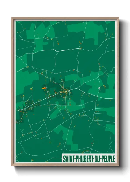 Une affiche de carte sur Saint-Philbert-du-Peuple