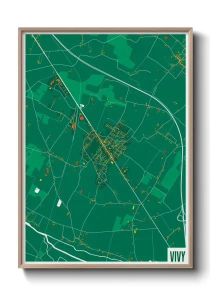 Une affiche de carte sur Vivy